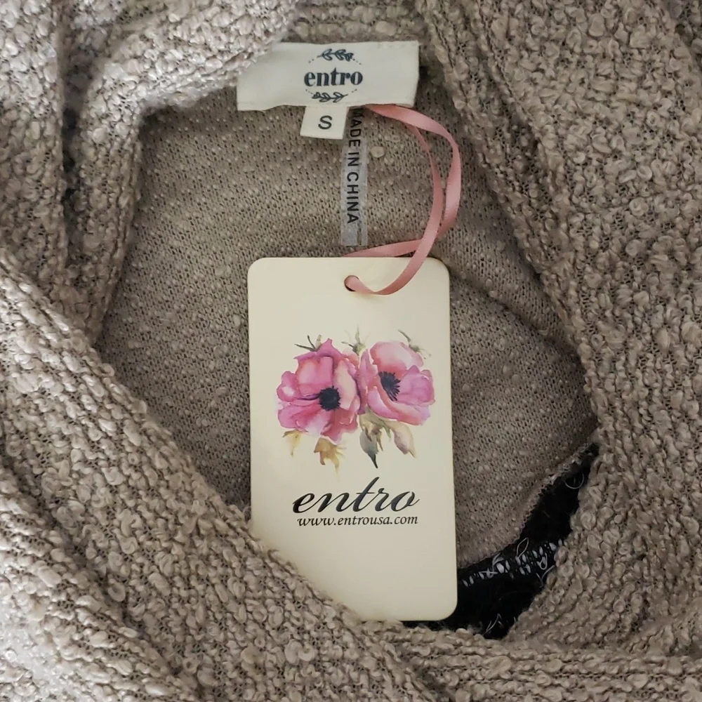 ENTRO Cowl Neck Sweater